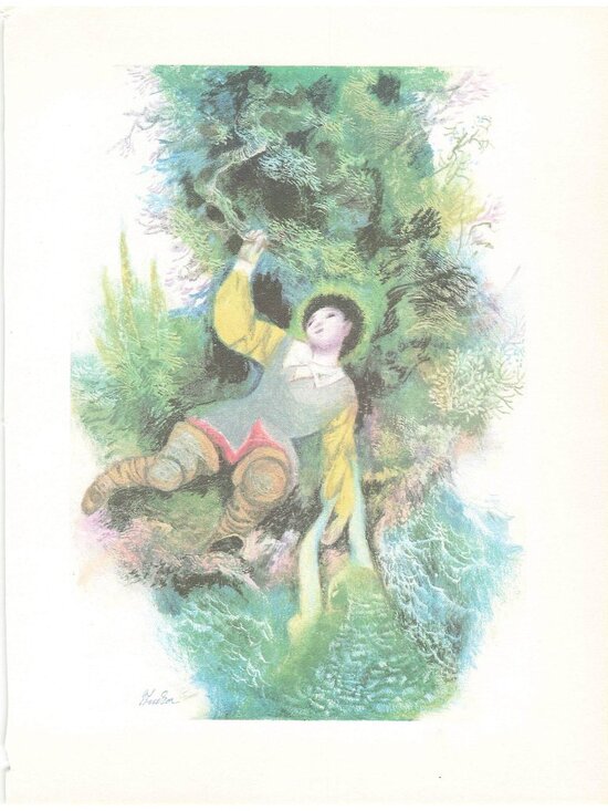 Jiri Trnka Other - Nix of the Mill Pond Jiri Trnka 8.5"x10" Art Brothers Grimm Illustrations German